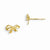 14k Yellow Gold Childrens Bow Post Earrings