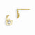 14k Yellow Gold CZ Childrens Flower Post Earrings