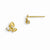 14k Yellow Gold CZ Childrens Butterfly Post Earrings