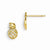 14k Yellow Gold Diamond-cut Childrens Pineapple Post Earrings