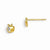 14k Yellow Gold CZ Childrens Apple Post Earrings