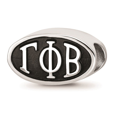 Sterling Silver LogoGamma Phi Beta Oval Letters Bead