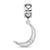 LogoGamma Phi Beta Crescent Moon Heart Charm Bead in Sterling Silver