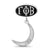 LogoGamma Phi Beta Letters Oval W,Cresent Moon Dang Bea in Sterling Silver