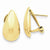 14k Yellow Gold Polished Teardrop Omega Back Post Earrings