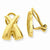 14k Yellow Gold Non-pierced X Earrings