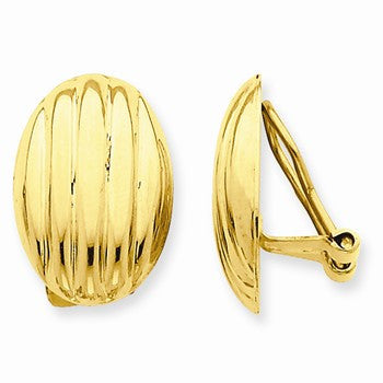 14k Yellow Gold Non-pierced Fancy Earrings