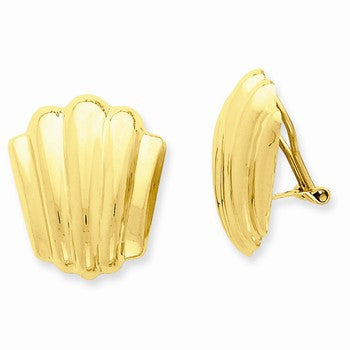 14k Yellow Gold Non-pierced Fancy Earrings
