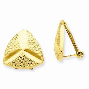 14k Yellow Gold Non-pierced Fancy Earrings