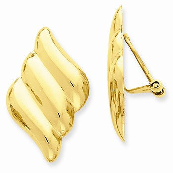 14k Yellow Gold Non-pierced Fancy Earrings