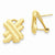 14k Yellow Gold Polished X Omega Back Post Earrings