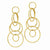 14k Yellow Gold Multi-Circle Dangle Post Earrings
