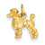 14k Gold Solid 3-Dimensional Poodle Charm hide-image