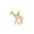 Solid Polished 3-Dimensional Giraffe Charm in 14k Gold