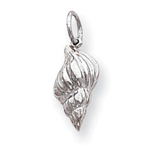 14k White Gold Hollow Polished 3-Dimensional Conch Shell Charm hide-image