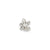 Solid Polished 3-Dimensional Frog Charm in 14k White Gold