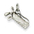 14k White Gold Solid Polished 3-Dimensional Golf Bag with Clubs Charm hide-image
