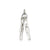 Solid Polished 3-Dimensional Pair of Skis Charm in 14k White Gold