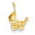 14k Gold Baby Carriage Charm hide-image