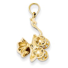 14k Gold Baby Carriage Charm hide-image