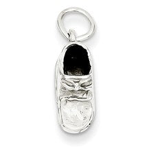 14k White Gold Baby Shoe Charm hide-image