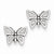 14k White Gold Butterfly Earrings