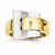14k Two-tone Polished Buckle Ring
