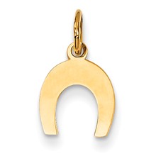 14k Gold Horseshoe Charm hide-image