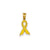 Small Yellow Enameled Awareness Ribbon Charm in 14k Gold