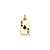 Enameled Ace of Spades Card Charm in 14k Gold