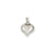 Puffed Heart Charm in 14k White Gold