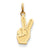 14k Gold Peace Sign Charm hide-image
