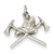 14k White Gold Fire Department Charm hide-image