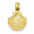 14k Gold Scallop Shell pendant, Exquisite Pendants for Necklace