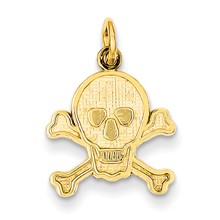 14k Gold Skull & Bones Charm hide-image