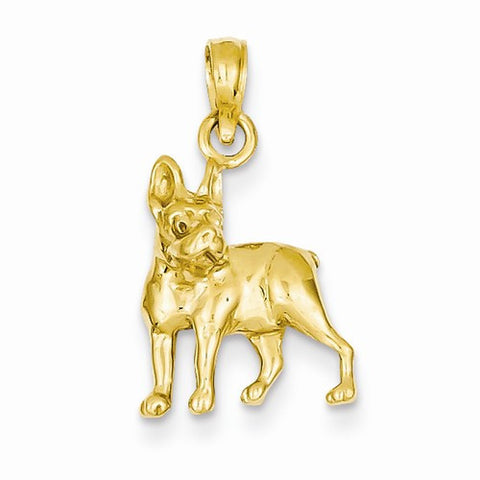 14k Gold Boston Terrier Dog Pendant, Pendants for Necklace