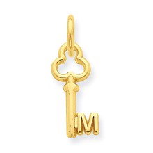 14k Gold M Key Charm hide-image