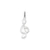 Polished Treble Clef Charm in 14k White Gold