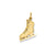 Flat, Style: Textured back Figure Skate Charm in 14k Gold