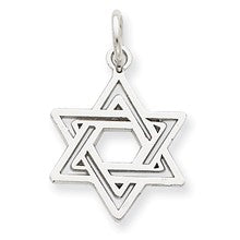 14k White Gold Jewish Star Charm hide-image
