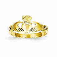 14k Yellow Gold Baby Claddagh Ring