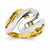 14k Yellow Gold & Rhodium Swirl Ring