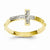 14k Two-tone Crucifix Rosary Ring