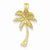 14k Gold Mini Palm Tree Pendant, Pendants for Necklace