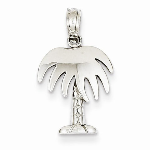 14k White Gold Palm Tree pendant, Adorable Pendants for Necklace