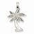 14k White Gold Palm Tree pendant, Dazzling Pendants for Necklace