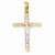 14k Gold Two-tone Hollow Crucifix pendant, Beautiful Pendants for Necklace