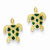 14k Green Gold Enameled Sea Turtle Post Earrings