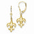 14k Yellow Gold Fleur-De-Lis Leverback Earrings
