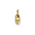 3-D August/Peridot Engraveable Baby Shoe Charm in 14k Gold